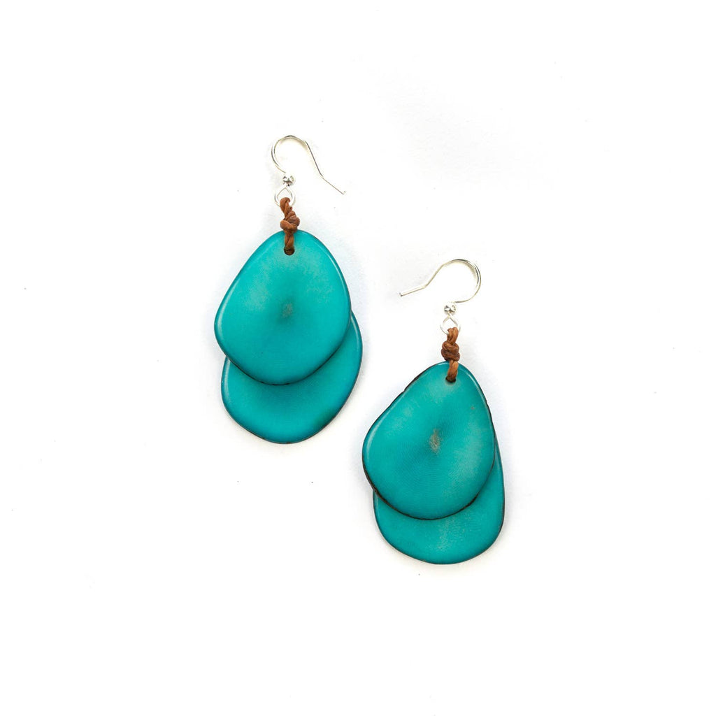 Fiesta Earrings: Mustard-Organic Tagua Jewelry-Three Birdies Boutique, Women's Fashion Boutique Located in Kearney, MO