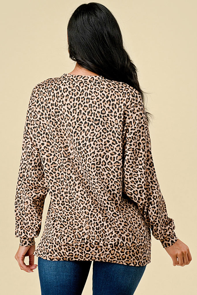 Animal Print Long Sleeve Top-Shirts & Tops-BLUMIN-Three Birdies Boutique, Women's Fashion Boutique Located in Kearney, MO