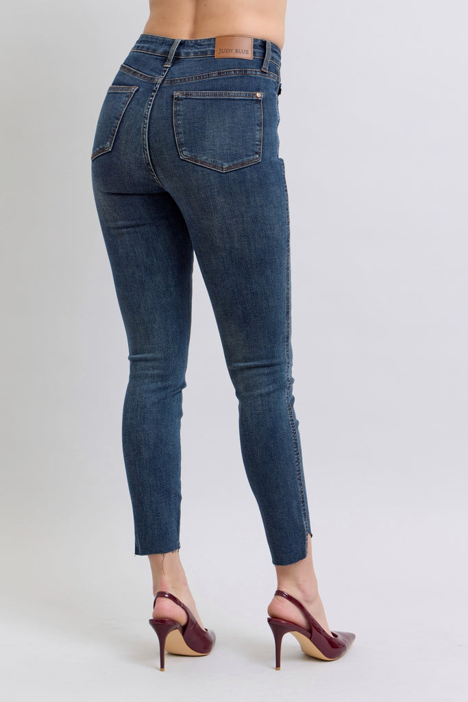 Judy Blue Tummy Control Step Hem Skinny-Denim-Judy Blue-Three Birdies Boutique, Women's Fashion Boutique Located in Kearney, MO