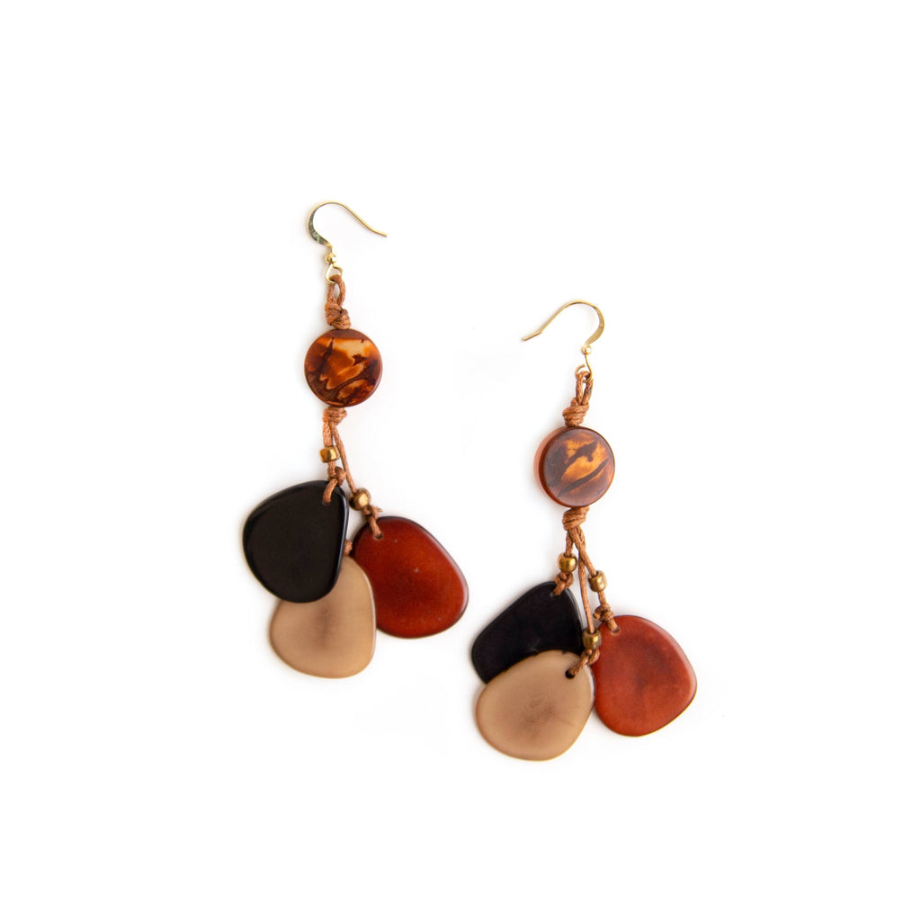 Allison Earrings: Black Combo-Organic Tagua Jewelry-Three Birdies Boutique, Women's Fashion Boutique Located in Kearney, MO