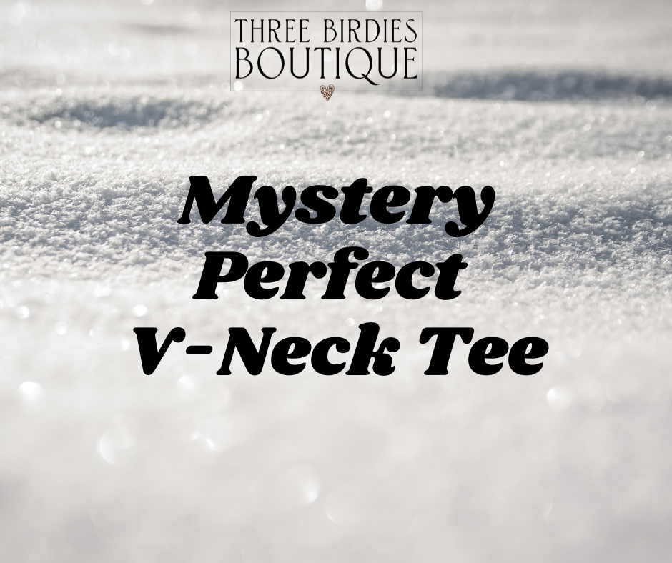 Mystery Perfect V-Neck Tee-Three Birdies Boutique-Three Birdies Boutique, Women's Fashion Boutique Located in Kearney, MO