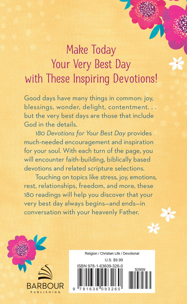 180 Devotions for Your Best Day- Barbour Books-Three Birdies Boutique, Women's Fashion Boutique Located in Kearney, MO