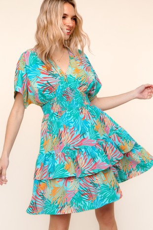 Haptics Ruffle Tiered Woven Dress-Dresses-Haptics-Three Birdies Boutique, Women's Fashion Boutique Located in Kearney, MO