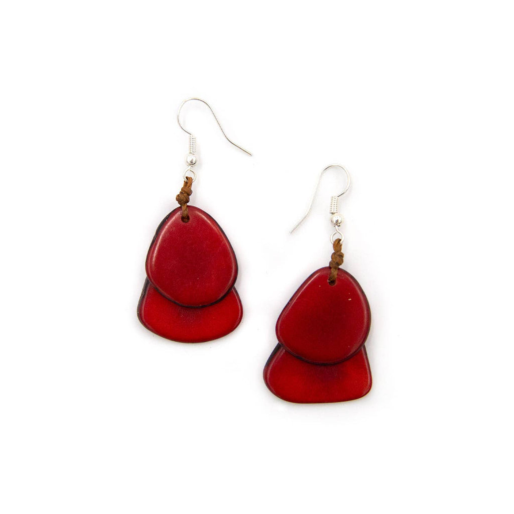 Fiesta Earrings-Organic Tagua Jewelry-Three Birdies Boutique, Women's Fashion Boutique Located in Kearney, MO