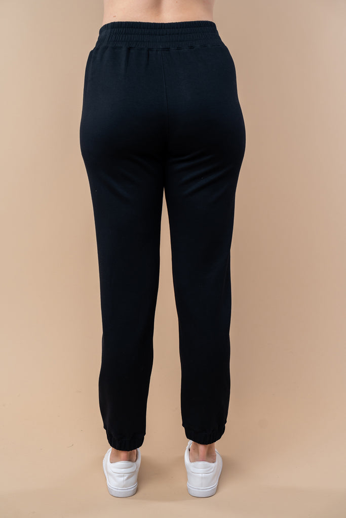 Black Joggers-Pants-White Birch-Three Birdies Boutique, Women's Fashion Boutique Located in Kearney, MO