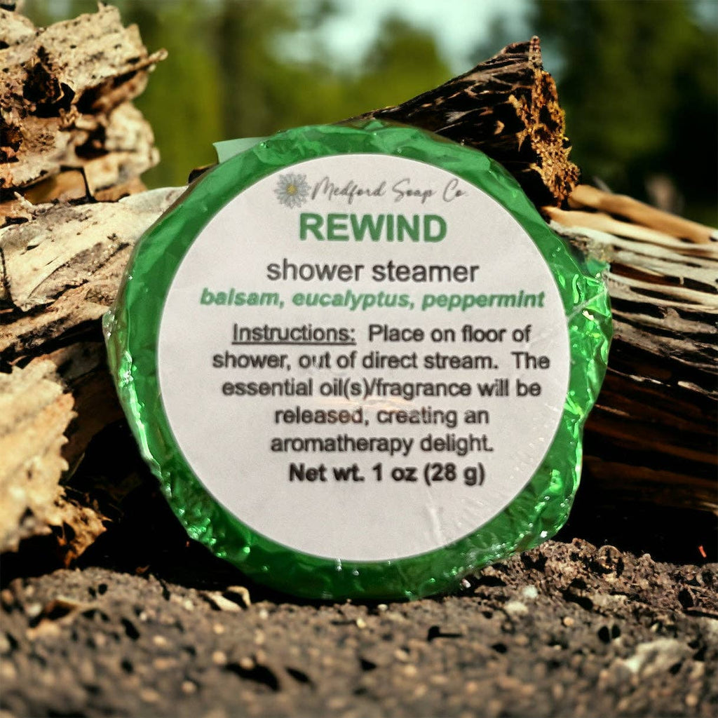 Shower Steamers Singles: Rewind-Bath & Beauty-Medford Soap Co.-Three Birdies Boutique, Women's Fashion Boutique Located in Kearney, MO