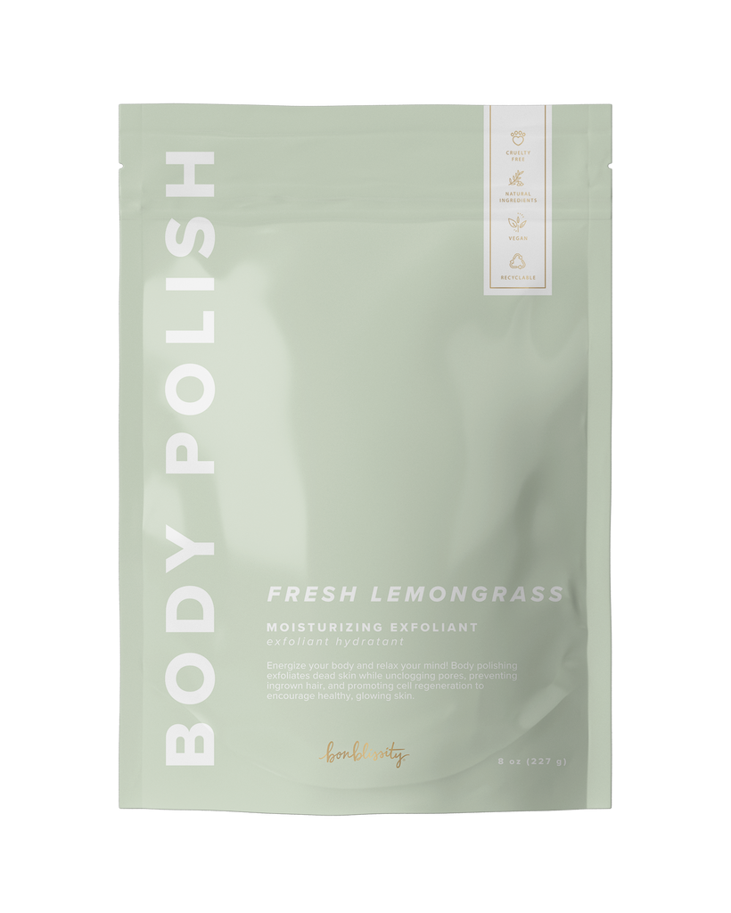 Body Polish Body Scrub - Fresh Lemongrass (MSRP $24)-Bonblissity-Three Birdies Boutique, Women's Fashion Boutique Located in Kearney, MO