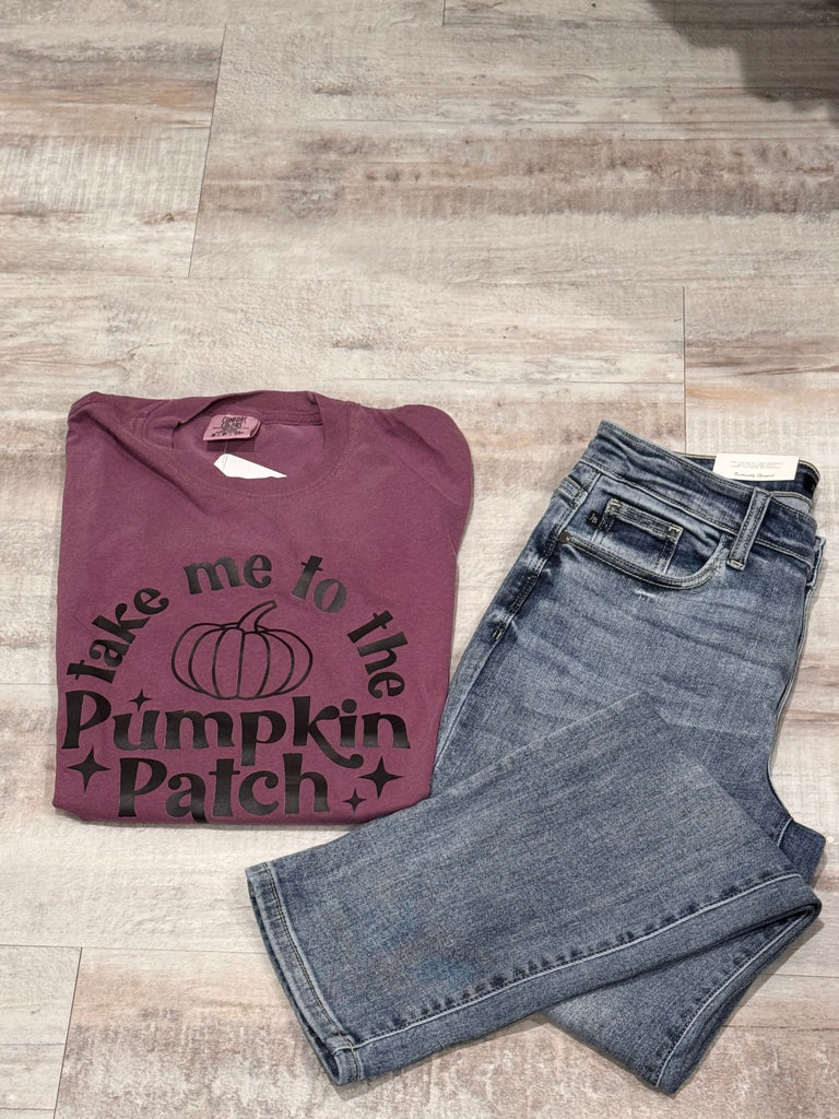 Take me to the Pumpkin Patch Graphic Tee-Graphic Tees-Tres Birdos Graphic Tees-Three Birdies Boutique, Women's Fashion Boutique Located in Kearney, MO