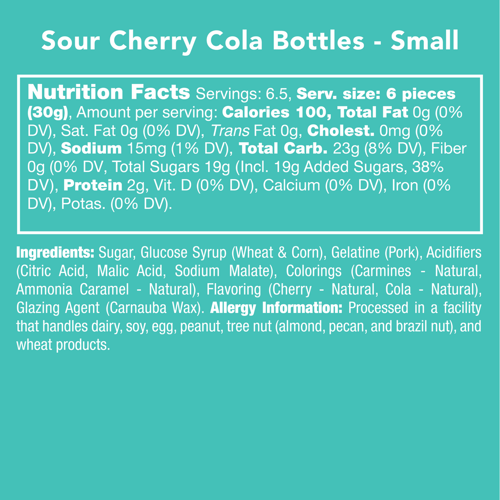 Sour Cherry Cola Bottle Gummies-Candy Club-Three Birdies Boutique, Women's Fashion Boutique Located in Kearney, MO