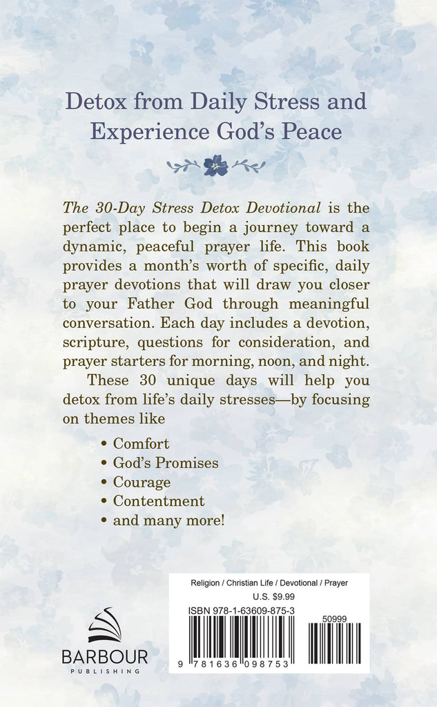 The 30-Day Stress Detox Devotional- Barbour Books-Three Birdies Boutique, Women's Fashion Boutique Located in Kearney, MO