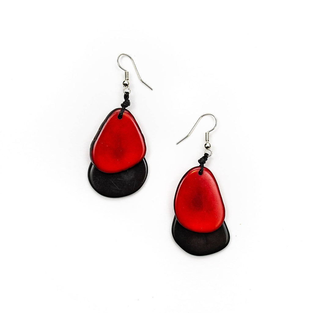 Fiesta Earrings-Organic Tagua Jewelry-Three Birdies Boutique, Women's Fashion Boutique Located in Kearney, MO