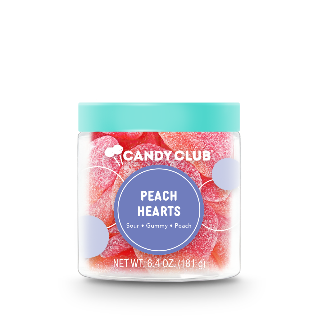 Peach Heart Gummies-Candy Club-Three Birdies Boutique, Women's Fashion Boutique Located in Kearney, MO