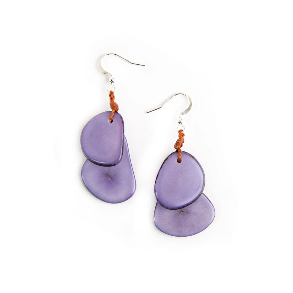 Fiesta Earrings in Lavender-Earrings-Tagua-Three Birdies Boutique, Women's Fashion Boutique Located in Kearney, MO