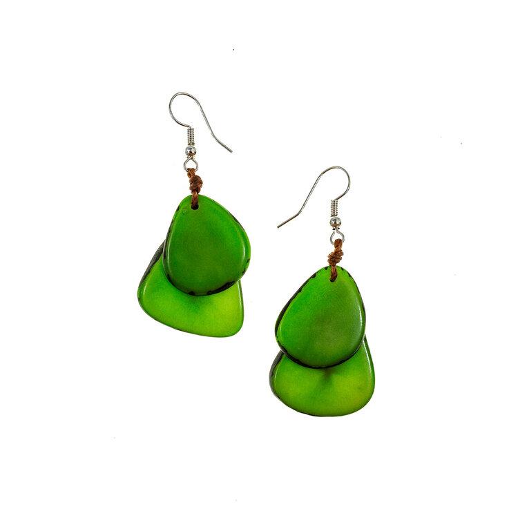 Fiesta Earrings in Lime-Earrings-Tagua-Three Birdies Boutique, Women's Fashion Boutique Located in Kearney, MO