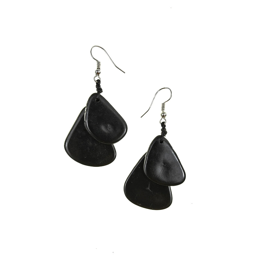 Fiesta Earrings in Onyx-Earrings-Tagua-Three Birdies Boutique, Women's Fashion Boutique Located in Kearney, MO