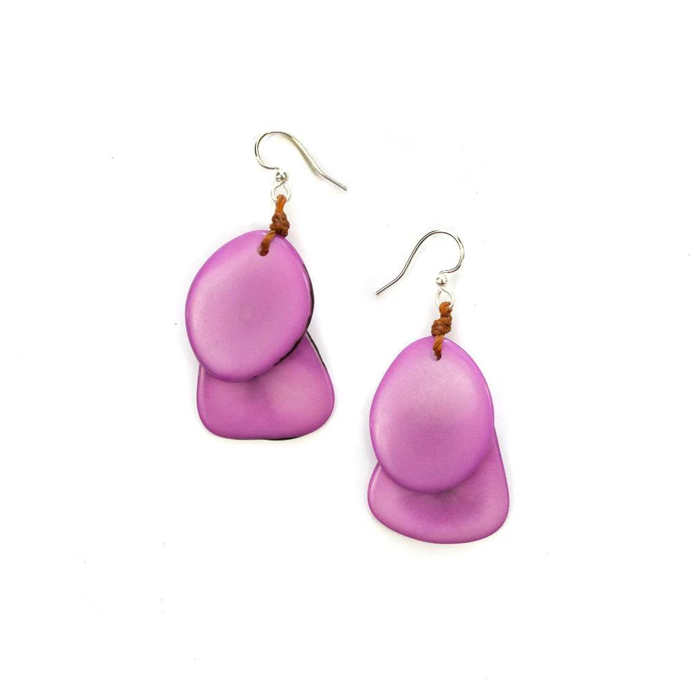 Fiesta Earrings in Violet-Earrings-Tagua-Three Birdies Boutique, Women's Fashion Boutique Located in Kearney, MO