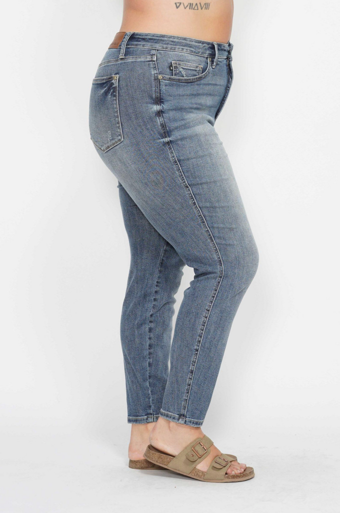 Judy Blue Contrast Wash Skinny Jeans-Denim-Judy Blue-Three Birdies Boutique, Women's Fashion Boutique Located in Kearney, MO