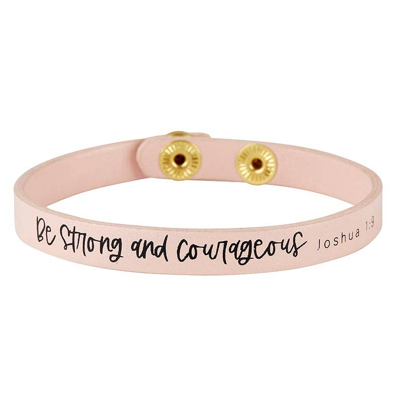 Snap Bracelet - Be Strong & Courageous-Faithworks by Creative Brands-Three Birdies Boutique, Women's Fashion Boutique Located in Kearney, MO