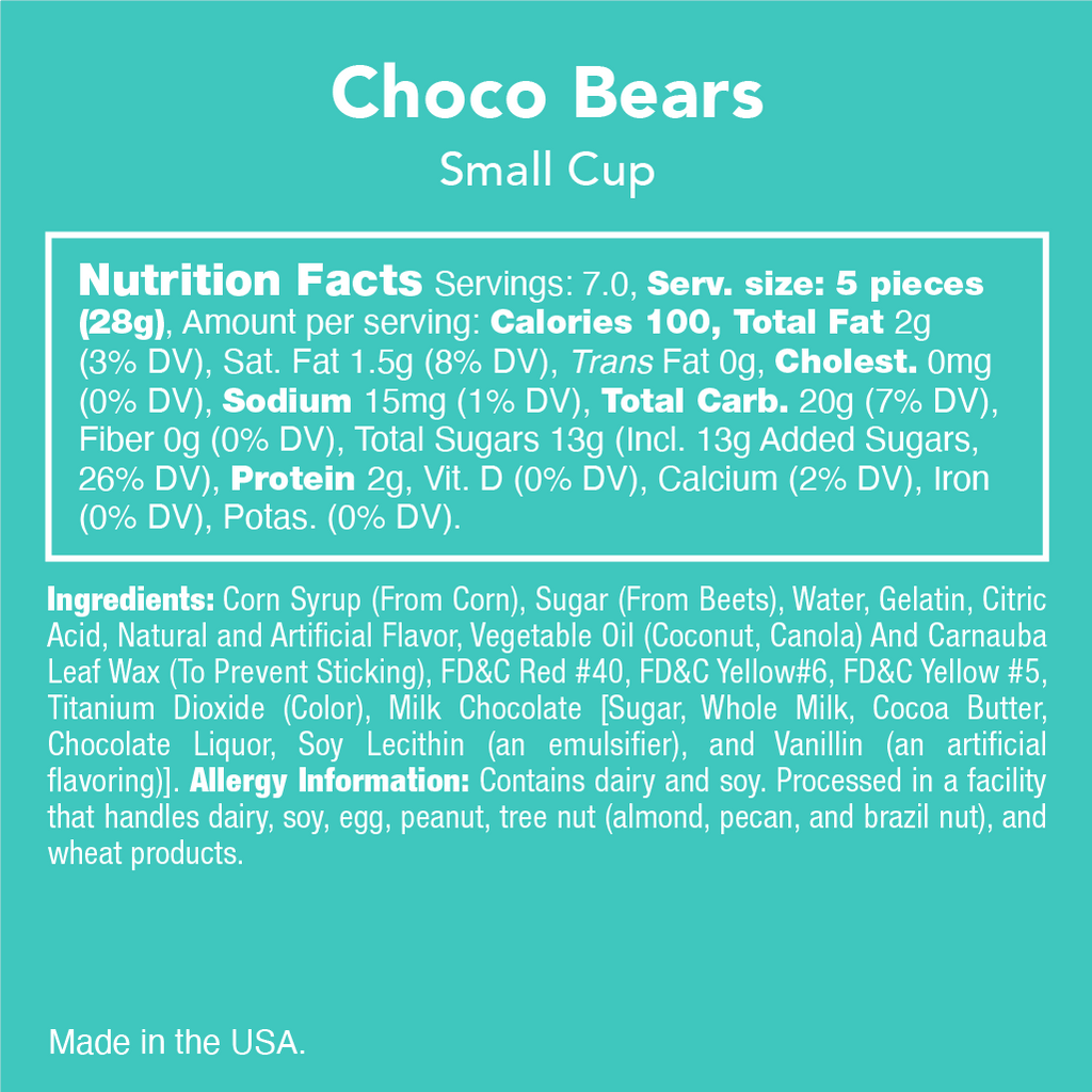 Choco Bears: Chocolate Gummy Bears-Candy Club-Three Birdies Boutique, Women's Fashion Boutique Located in Kearney, MO