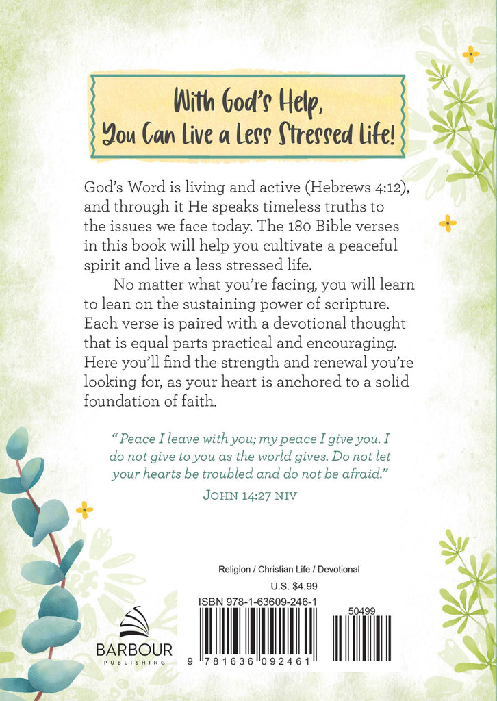 180 Bible Verses for a Less Stressed Life-Barbour Publishing, Inc.-Three Birdies Boutique, Women's Fashion Boutique Located in Kearney, MO