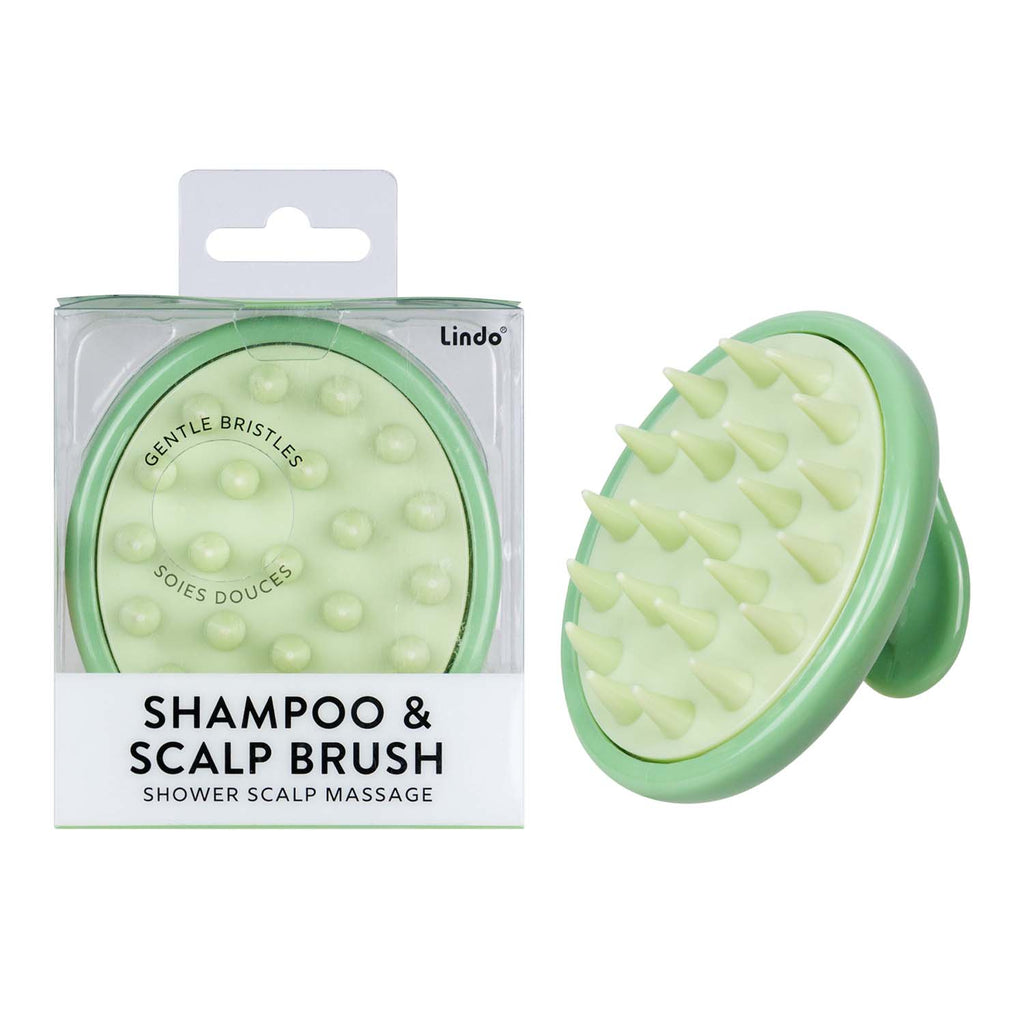 Lindo Shampoo & Scalp Brush - Shower Scalp Massage: Green-Lindo-Three Birdies Boutique, Women's Fashion Boutique Located in Kearney, MO