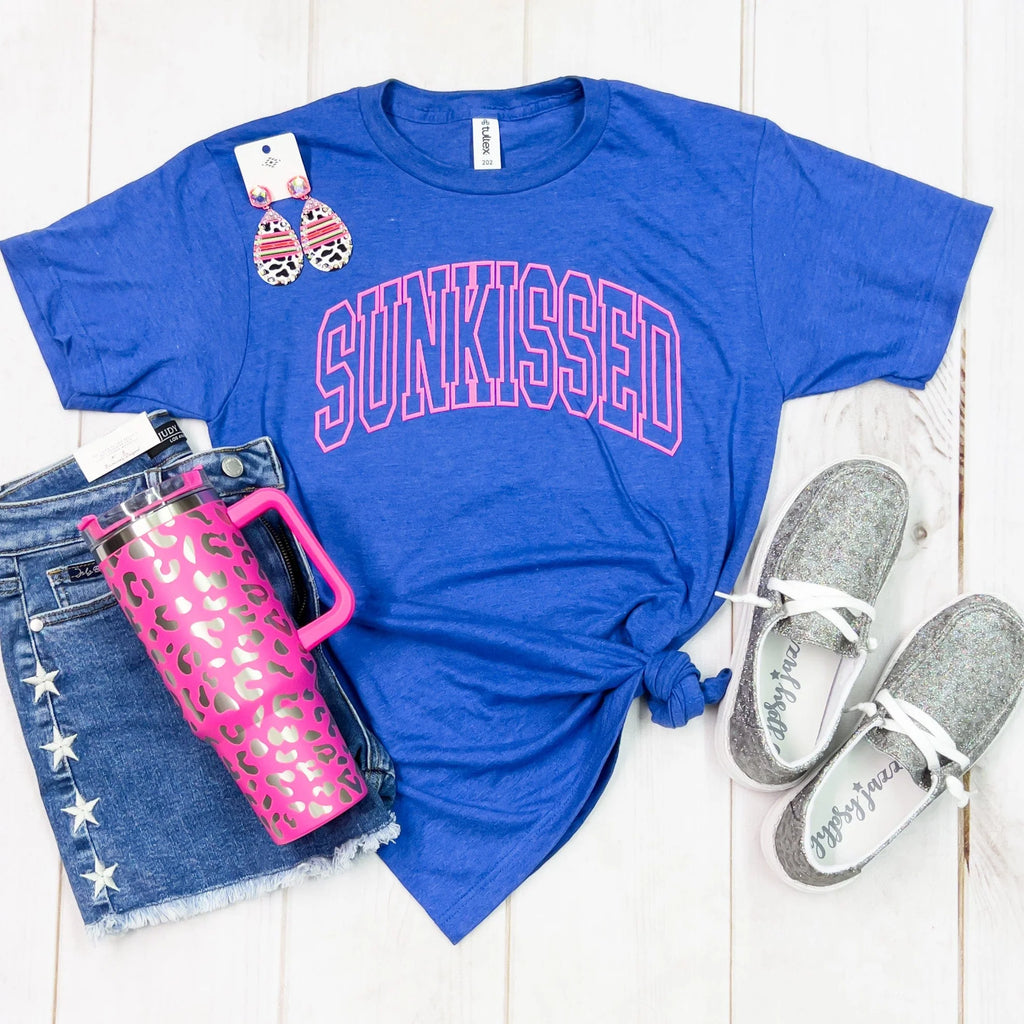 Sunkissed Graphic Tee-Shirts & Tops-Envy Stylz-Three Birdies Boutique, Women's Fashion Boutique Located in Kearney, MO